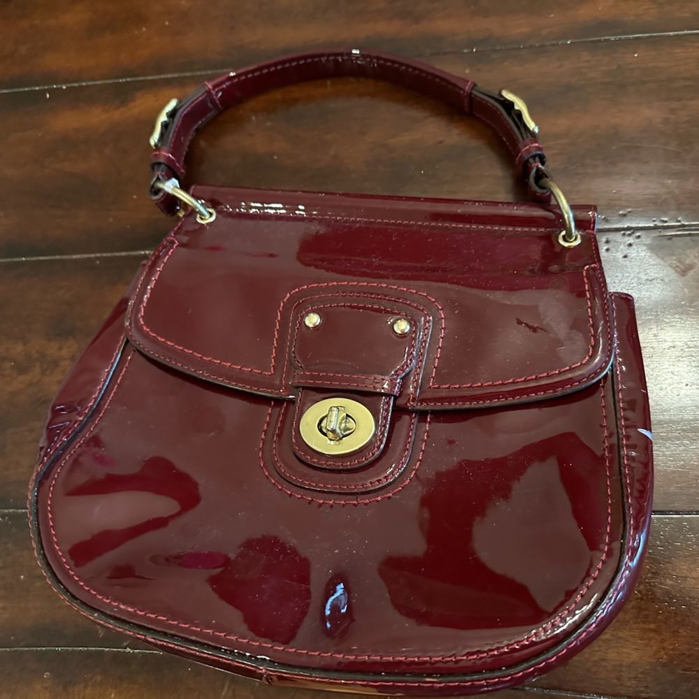 Gorgeous burgundy patent Coach